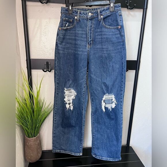 Wild fable highest rise baggy jeans distressed medium wash size 29/8 - Picture 2 of 16